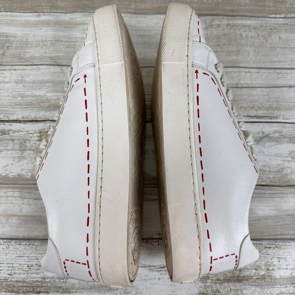 ALDO White Sneakers Women Size 6 Mavrina Trainers Lace Up Shoes Leather Studded - Picture 12 of 13